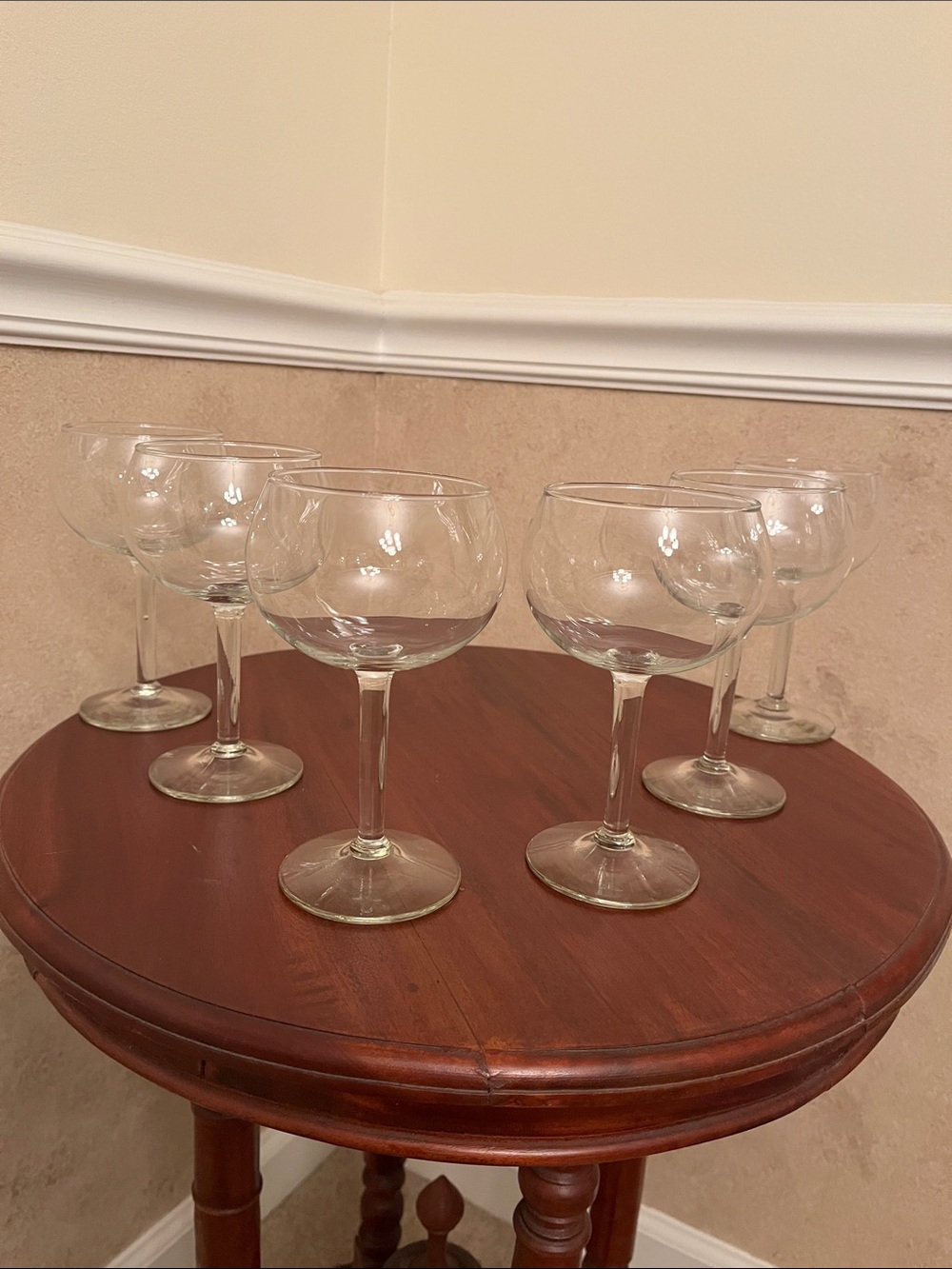 Set of 6 Clear Balloon Wine Glasses - Home Dining